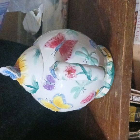 Hand Painted Floral Teapot - Picture 2 of 10